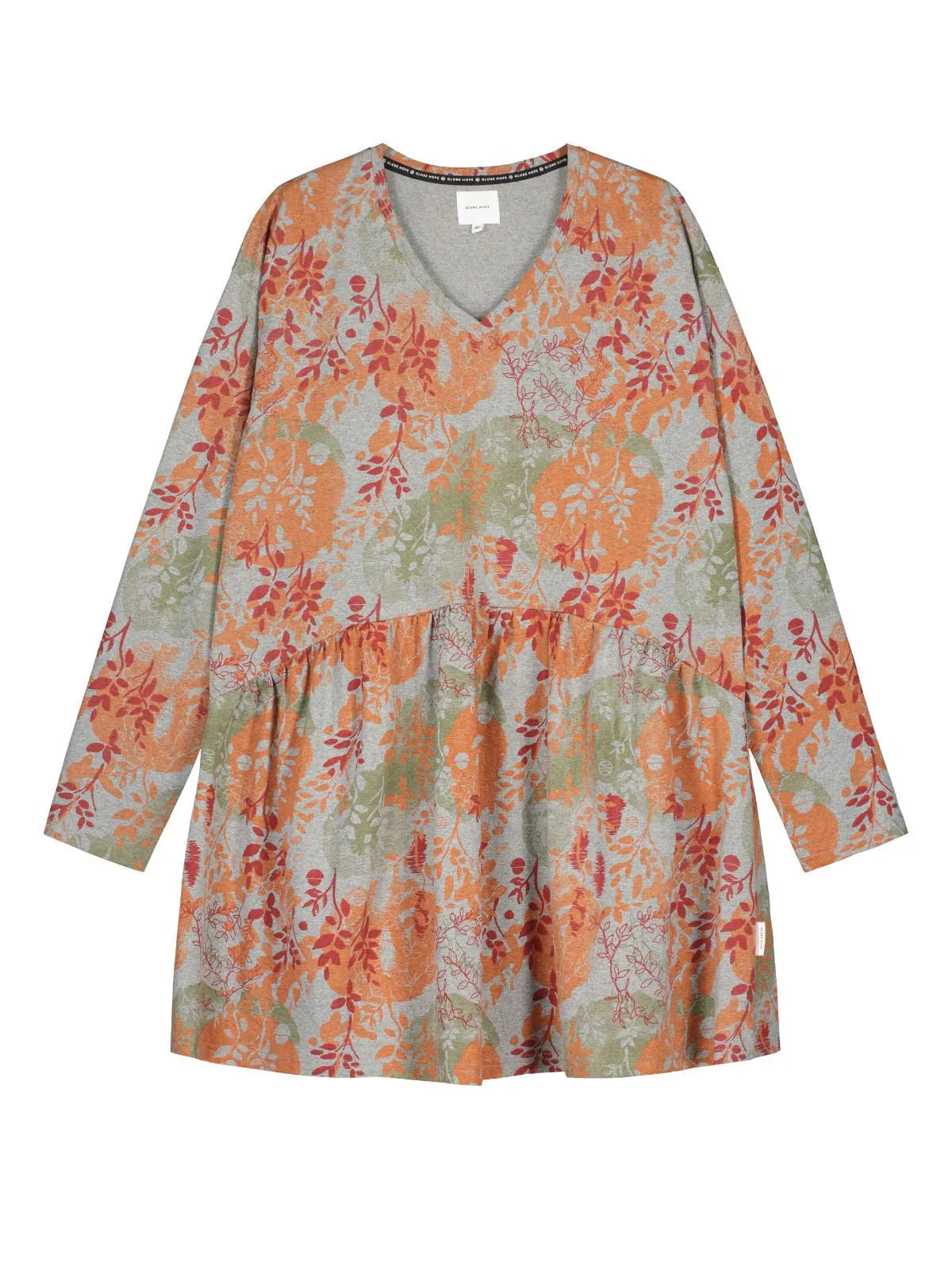 Globe Hope, Sinervä tunika, mecca oranssi harmaa meleerattu, tuotekuva.