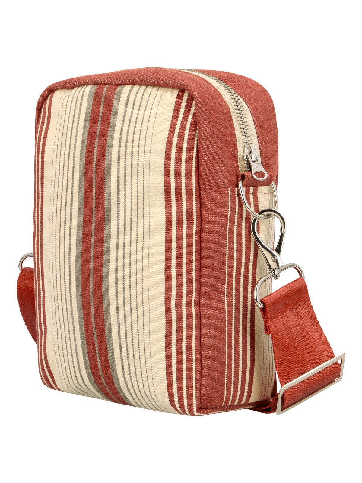 SOLEIL laukku, terrakottaraidallinen