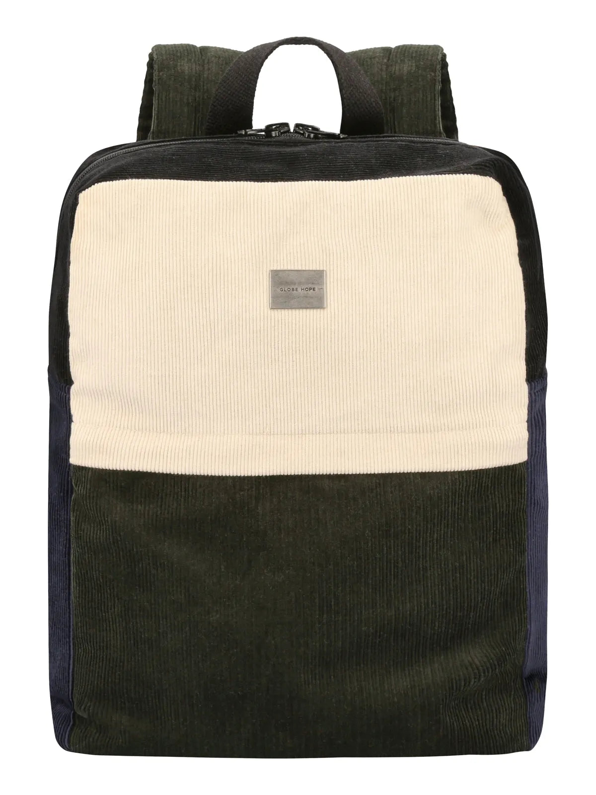 Globe Hope. Sumu reppu, patched vakosametti, tuotekuva edestä.