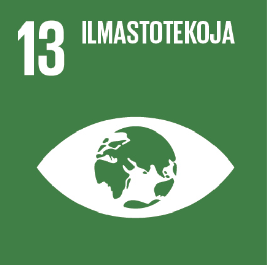 YK:n kestävän kehityksen tavoitteet 2030, 13 ilmastotekoja, kuvake.