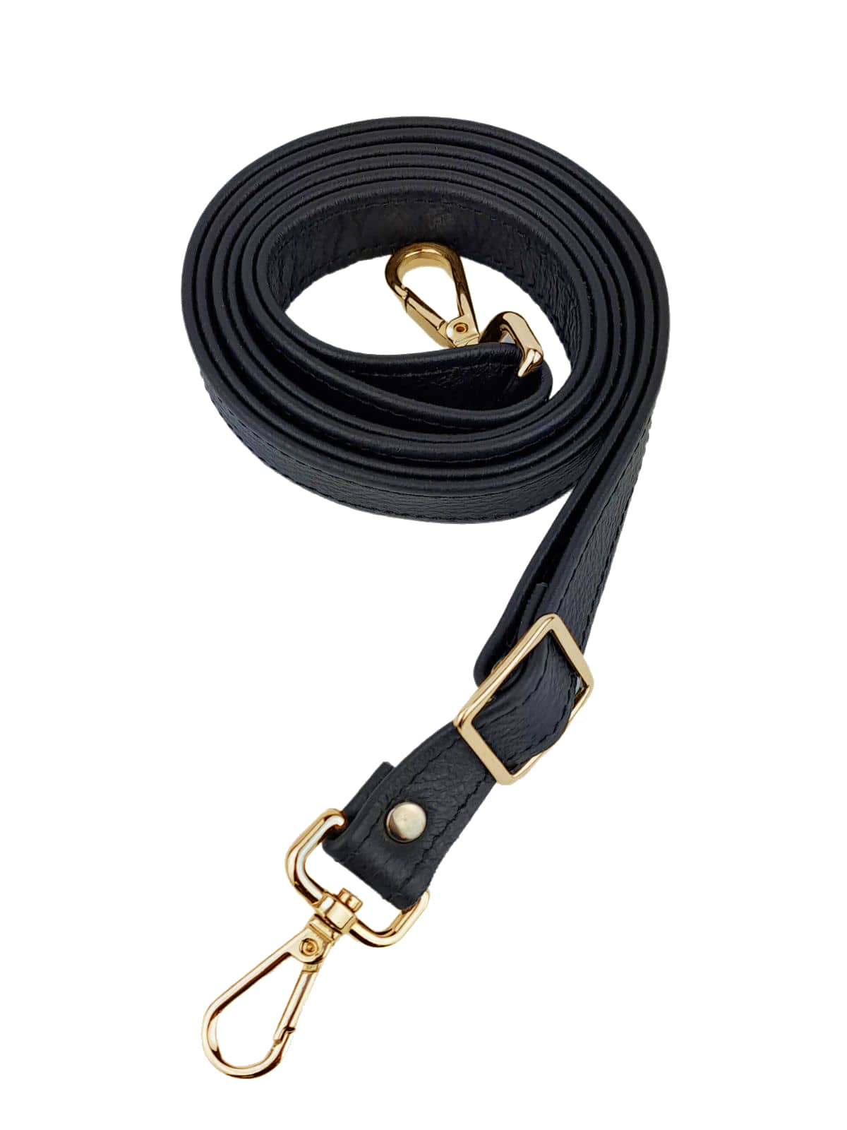LEATHER STRAP, black-gold