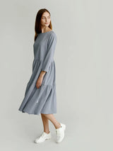 KOLMISOPPI dress, bluish grey