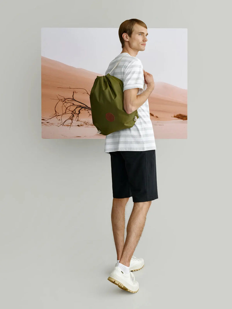TAIFUUNI tech drawstring backpack, green